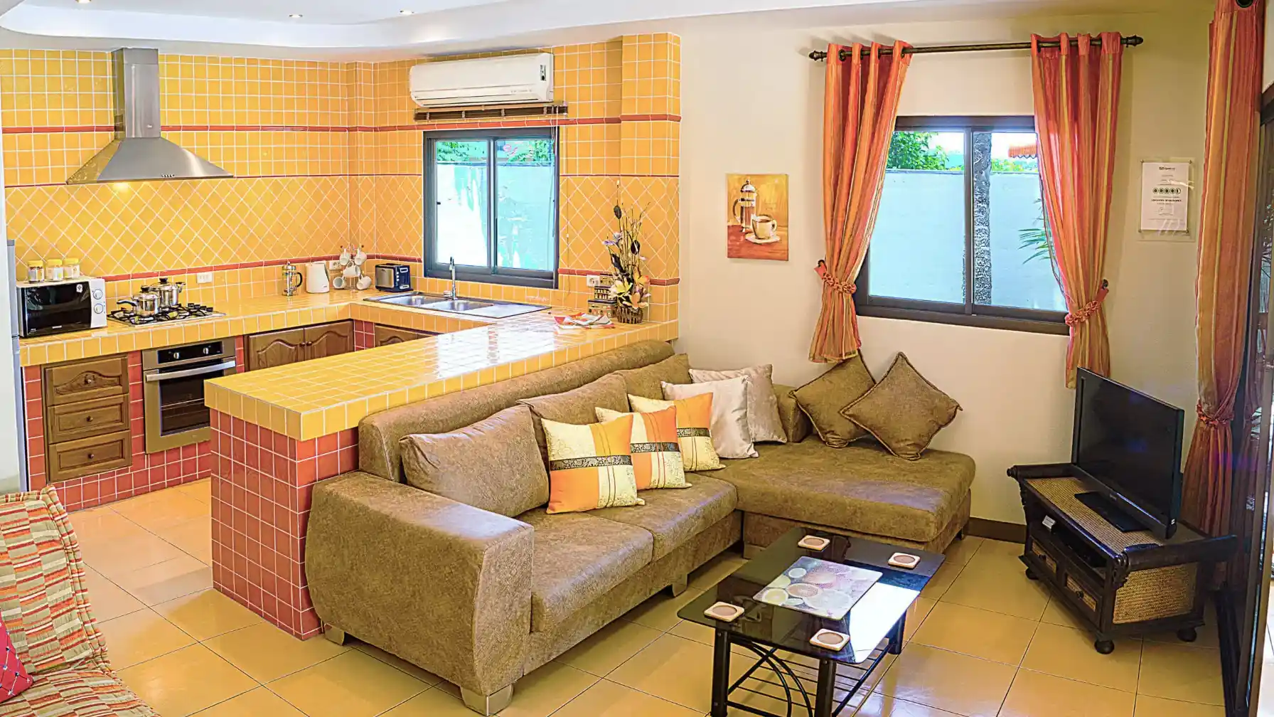 Coconut Paradise Villa open-plan living room