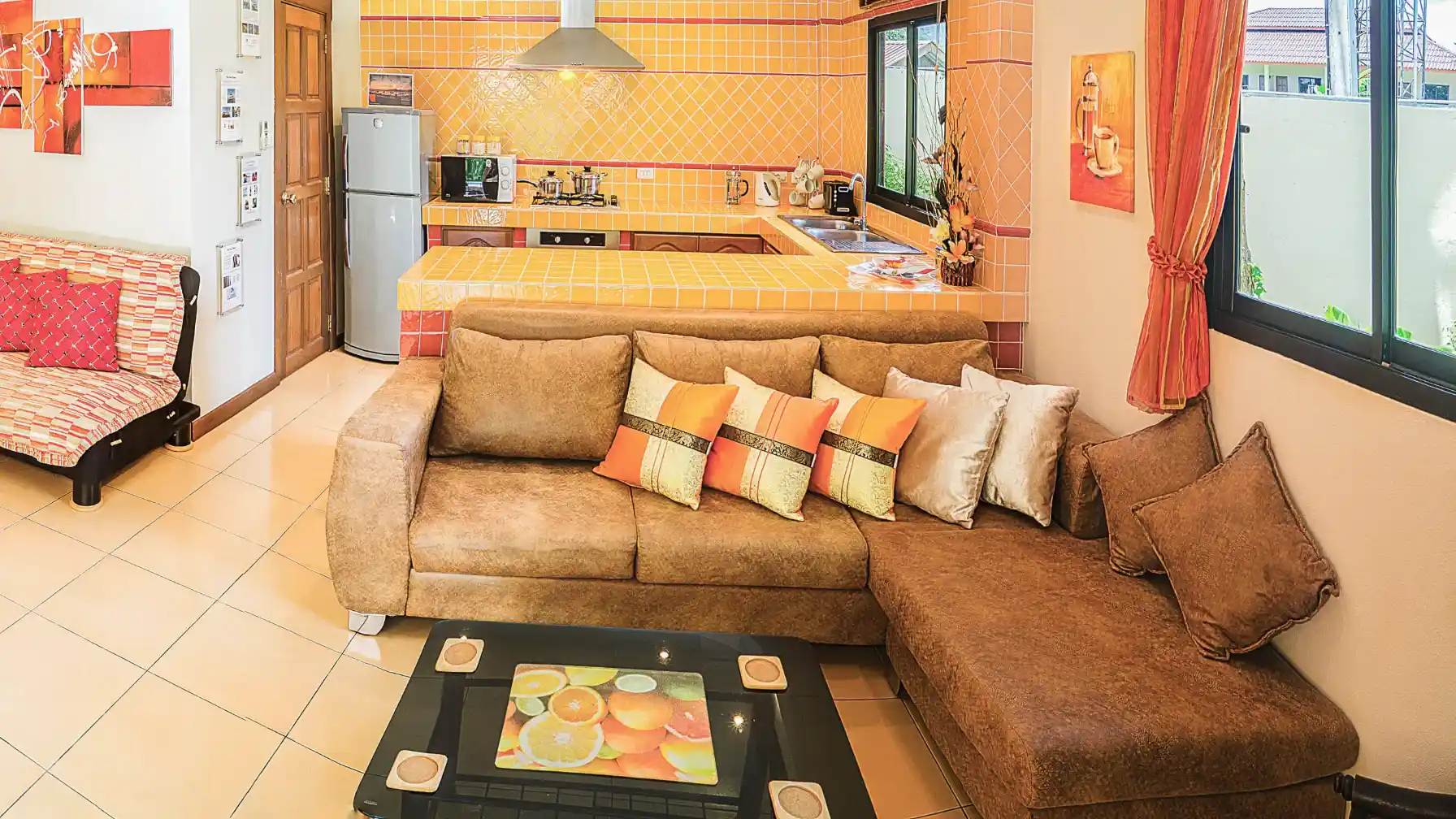 Coconut Paradise Villa living room with Smart TV