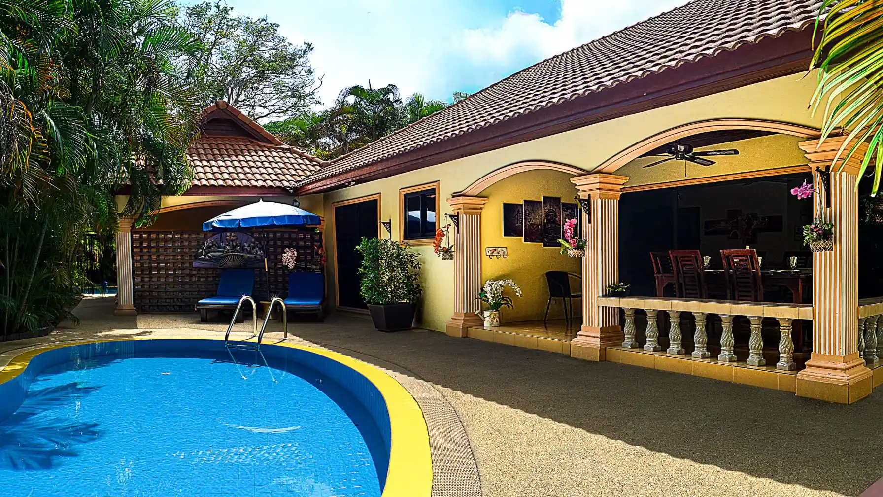 Coconut Paradise Villa private pool and sun terrace, Rawai Phuket