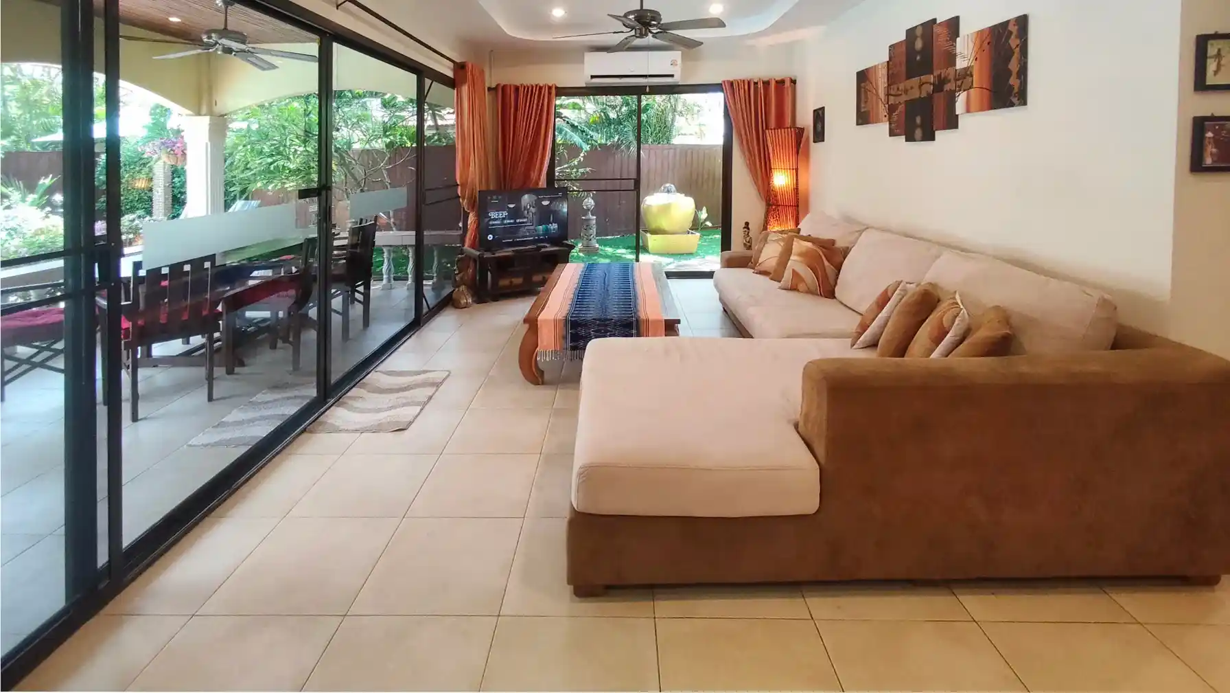 The Coconuts Villa open-plan living room