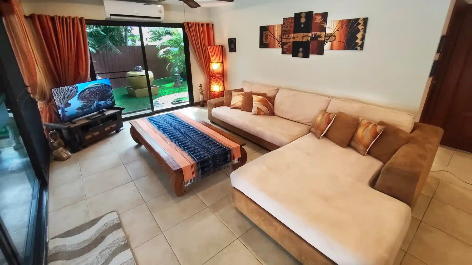 The Coconuts Villa living room with Smart TV