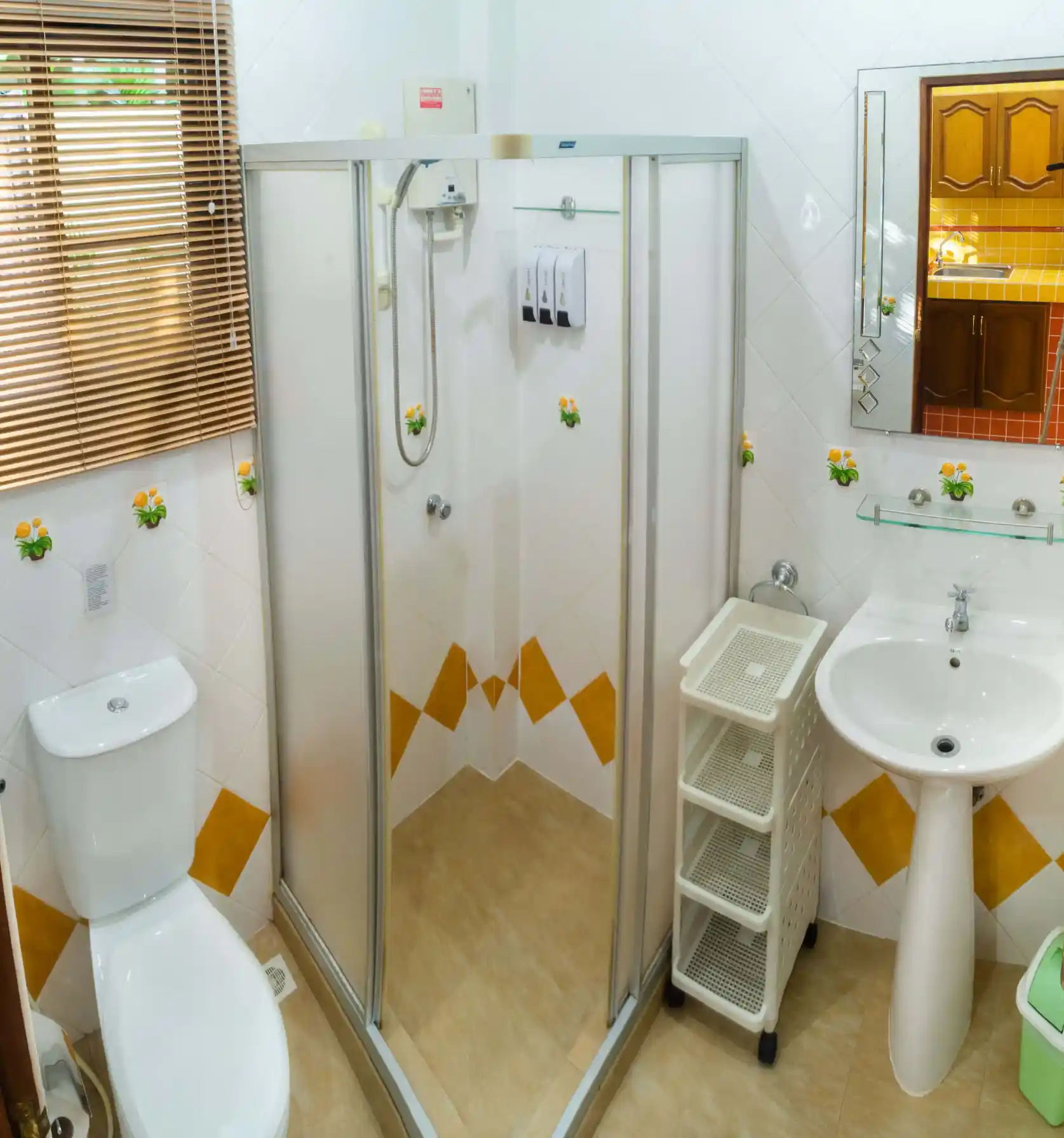 The Coconuts Villa studio bathroom with shower
