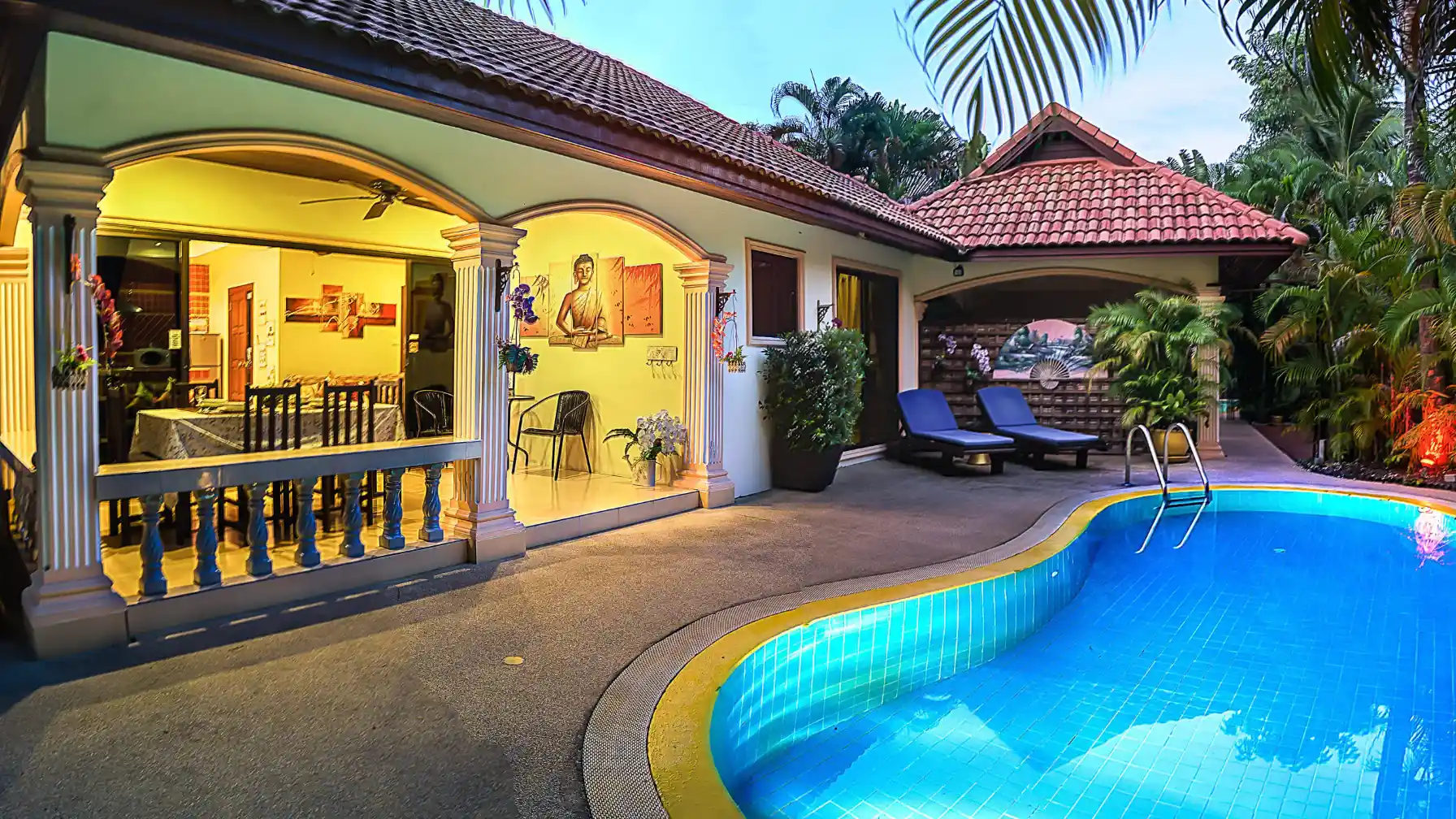Lakeside Villa pool from the terrace