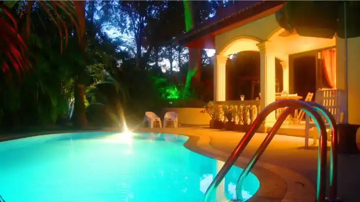 Pool terrace at Coconut Paradise Villa